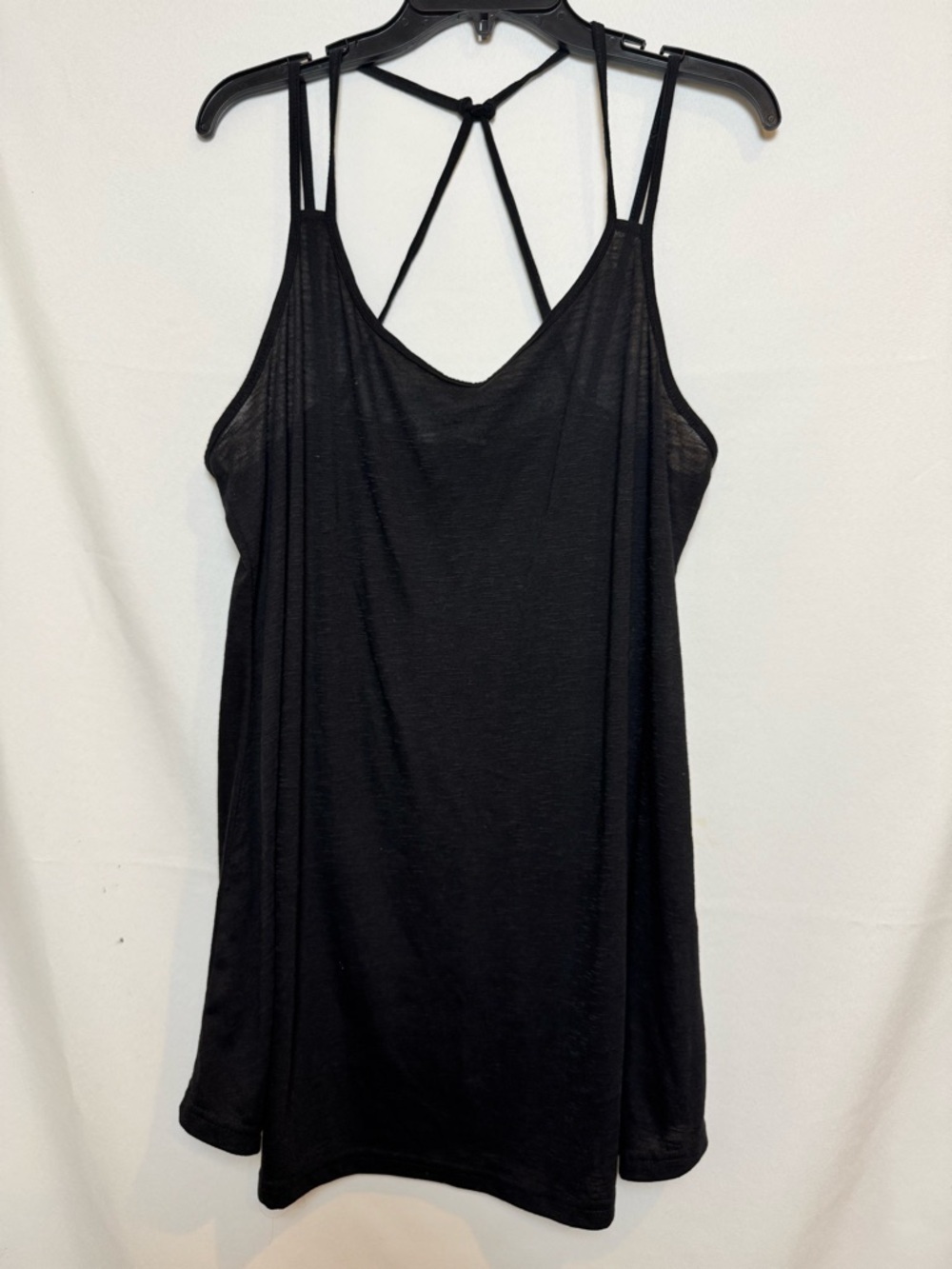 Black Strappy Woman’s Beach Cover Up XL